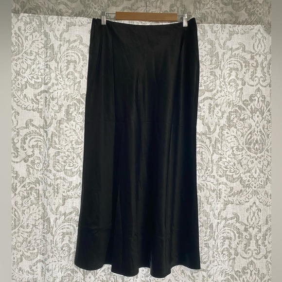Na-kd Satin Boho Festival Rock Office Minimalist Gothic Midi Skirt Black 38 8 M - Picture 6 of 9